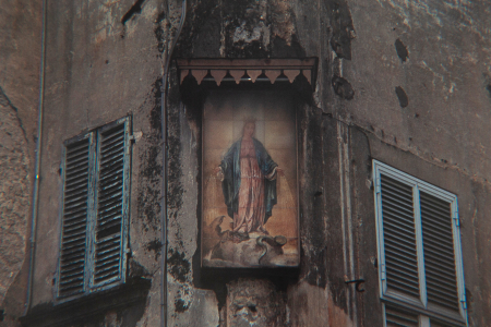 Madonna Della Medaglia Miracolosa  Piastrelle Di Ceramica Edicola Cantonale Via Consolare N. 198